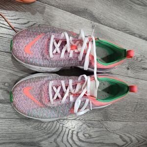 Nike Pink and Green Athletic Shoes